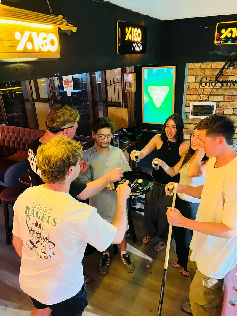 Around the pool table
